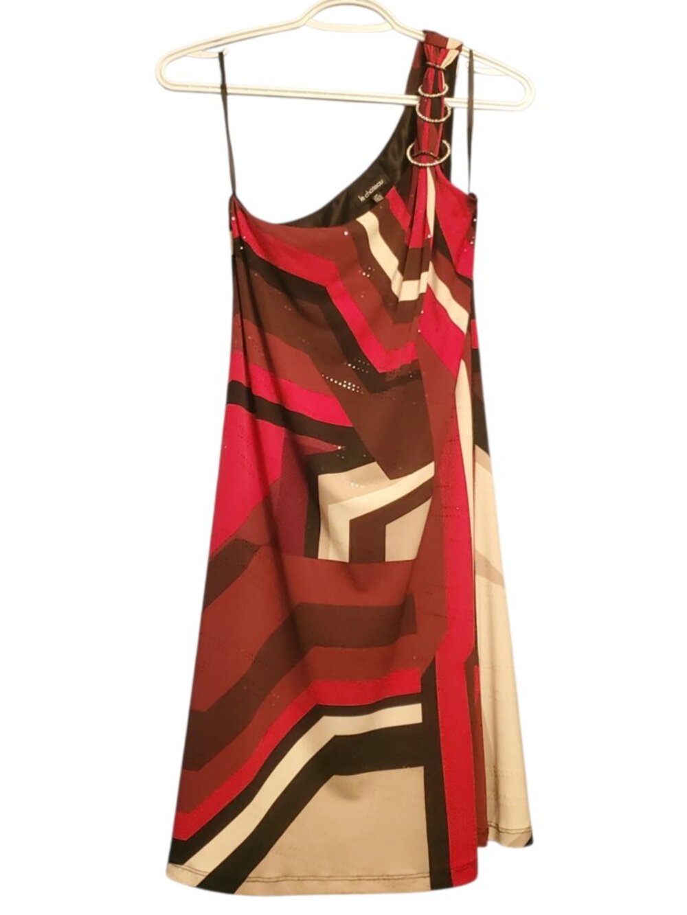 Le Chateau One-Strapped Colour Block Dress